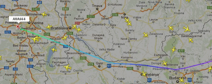 AUA FLug von Kiew nach Wien