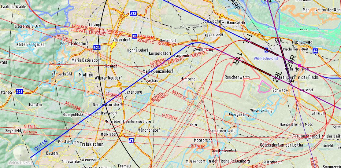 Mit der 3. Piste wird über Liesing wird von 2 Piste aus gestartet