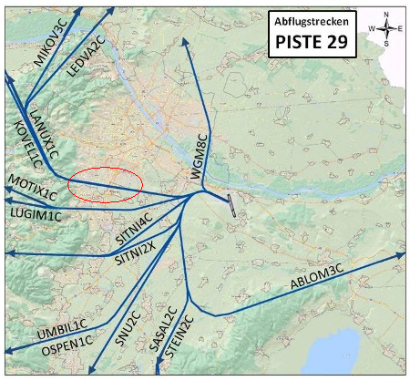 Abflugrouten Piste 29