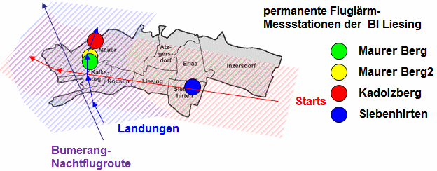 4 Messstationen überwachen Liesing