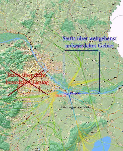 Landungen aus der richtigen Richtung, Wien nicht belastet