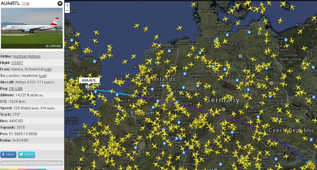 AUA nach London fliegt Umweg über Tschechien